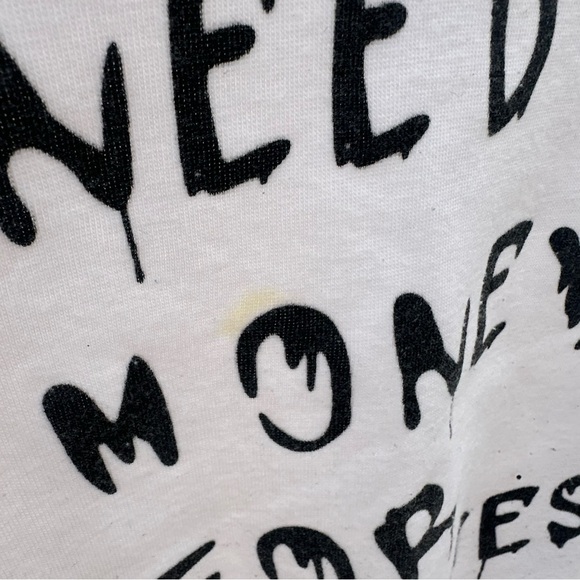 SWANK White Graphic Sweatshirt Size L (Has some stains as pictured) SAME DAY💨🛫📦 - Picture 10 of 11